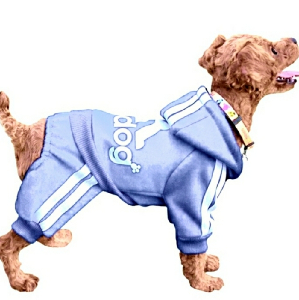 NWOT Black Doggie Track Jacket "Adidog" - Picture 4 of 7